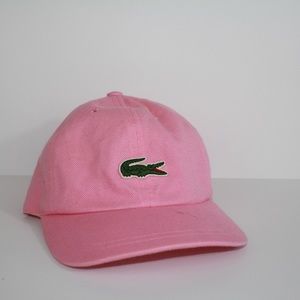 Lacoste hat with alligator logo, light pink